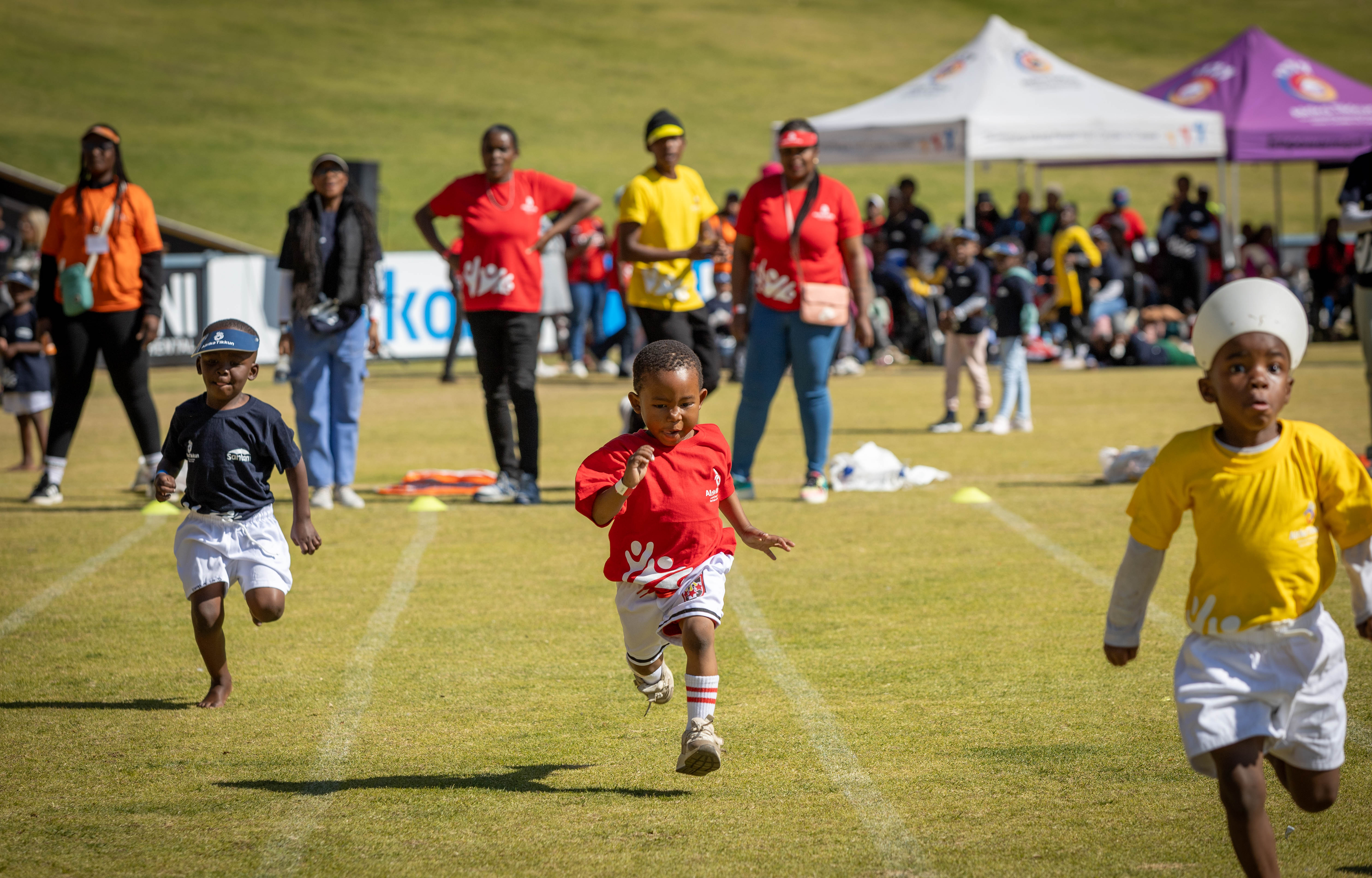 Children taking part in an Afrika Tikkun sports day